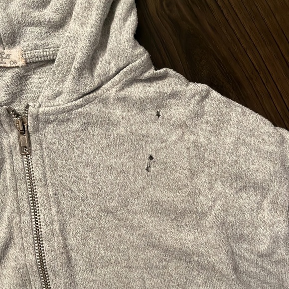 Brandy Melville Grey Zip-up Hoodie - One Size - Picture 5 of 6